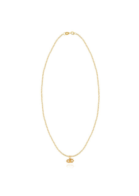 14k Gold Tiny Eye Necklace