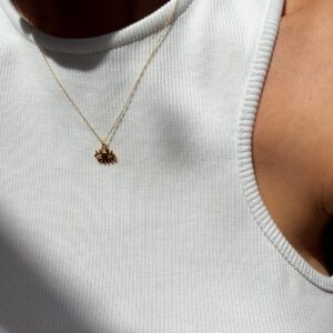 14k Gold Tiny Eye Necklace