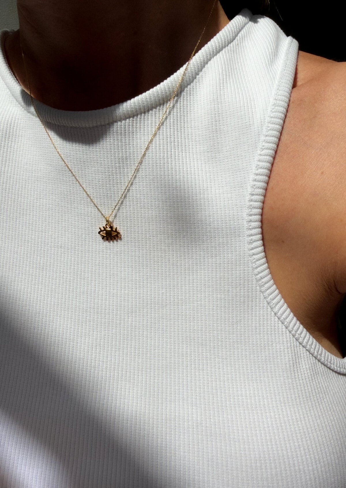 14k Gold Tiny Eye Necklace 14k Gold Tiny Eye Necklace