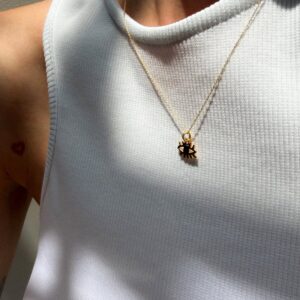 14k Gold Tiny Eye Necklace