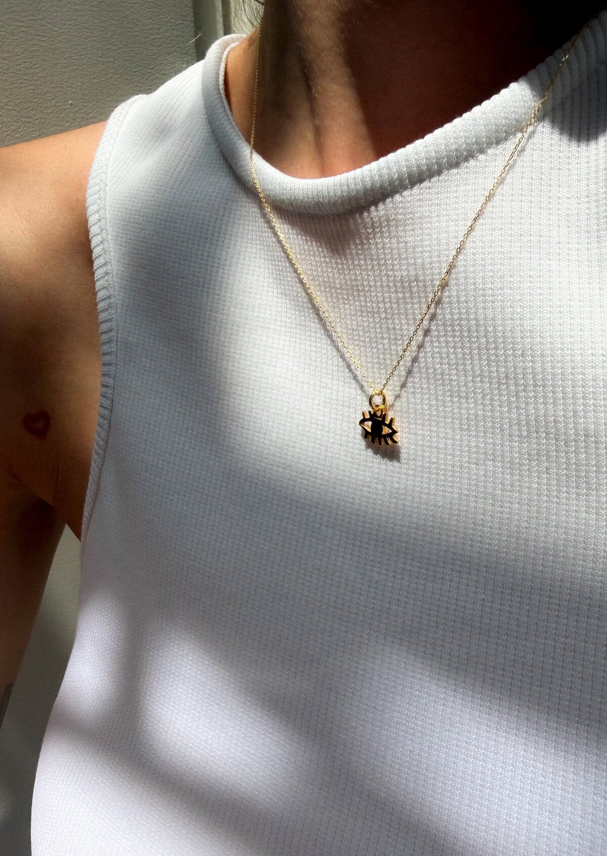14k Gold Tiny Eye Necklace 14k Gold Tiny Eye Necklace