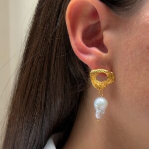 Lava Baroque Pearl Earrings