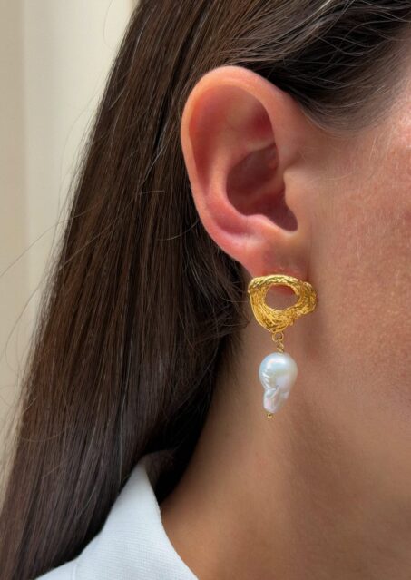 Lava Baroque Pearl Earrings